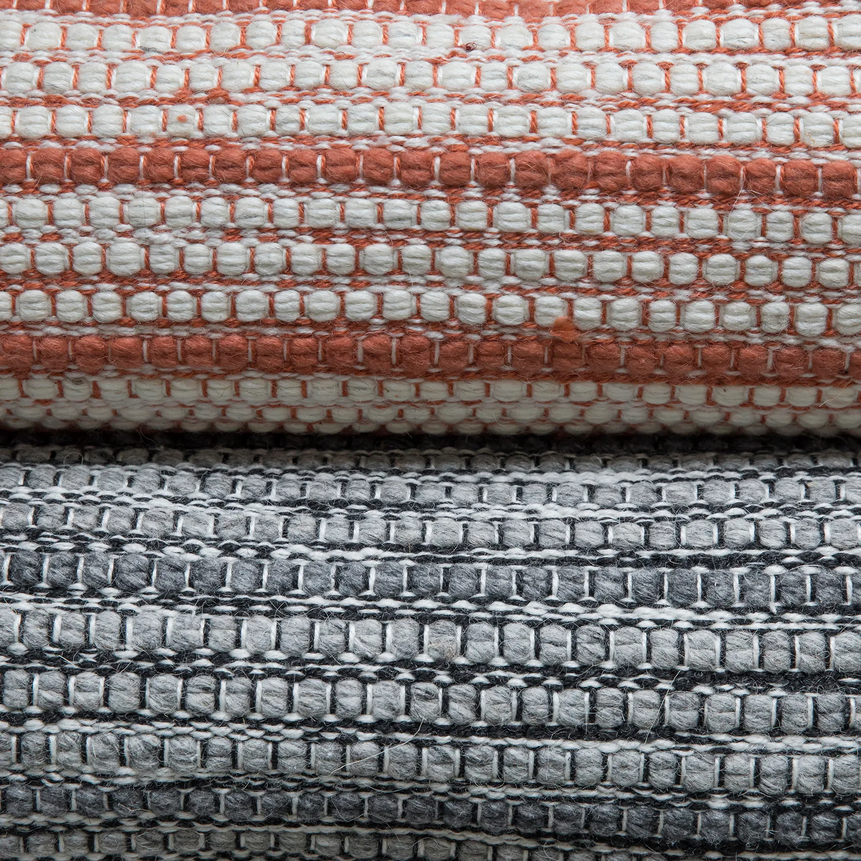 Stripe rug 140x200 cm, Burnt orange Formgatan
