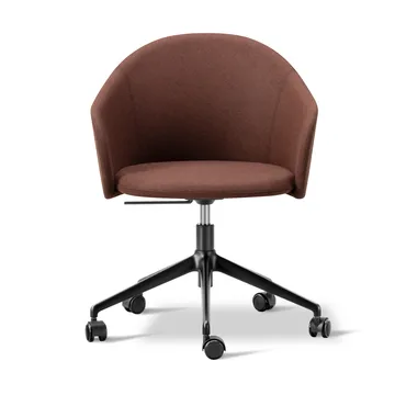 Gomo Armchair armchair swivel base 5-star - Blazer CUZ4D Dunalk-black - Fredericia Furniture
