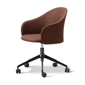 Gomo Armchair armchair swivel base 5-star - Blazer CUZ4D Dunalk-black - Fredericia Furniture