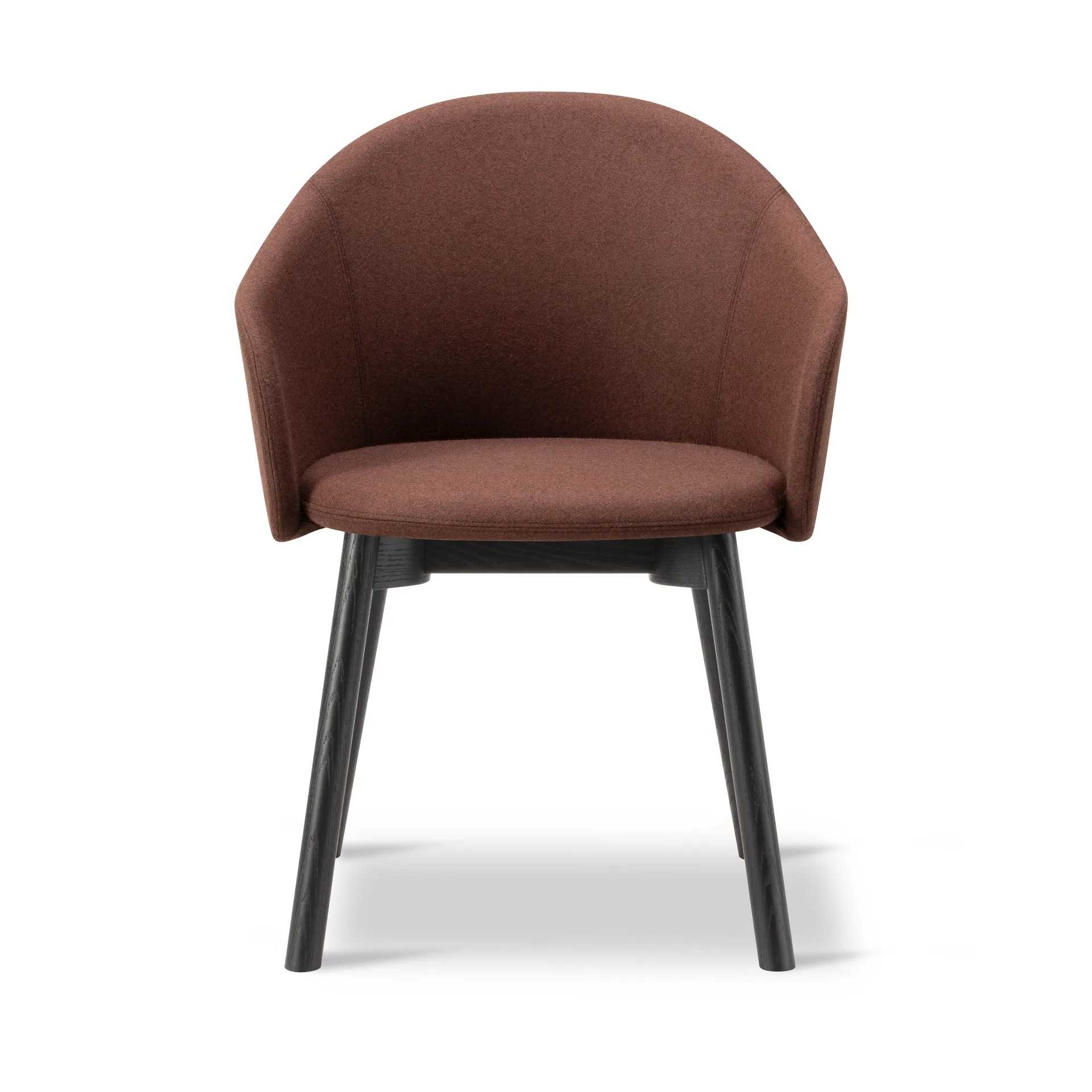 Gomo Armchair armchair wood base, Blazer CUZ4D Dunalk–black lacquered oak Fredericia Furniture