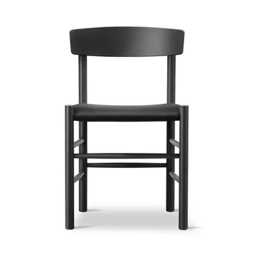 J39 chair - Black lacquered beech-black canvas - Fredericia Furniture