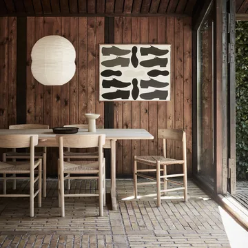 J39 chair - Black lacquered oak-woven black - Fredericia Furniture