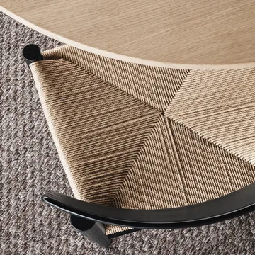 J39 chair - Black lacquered oak-woven black - Fredericia Furniture