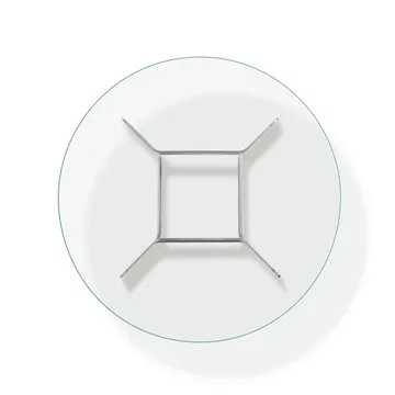JG coffee table Ø98 cm - Glass-brushed aluminium - Fredericia Furniture