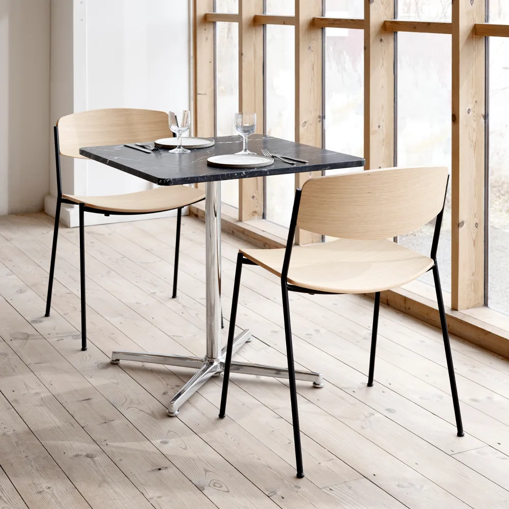 Lynderup 3080 chair, Lacquered oak-black steel frame Fredericia Furniture