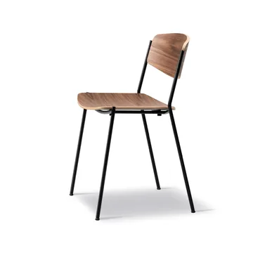 Lynderup 3080 chair - Lacquered walnut-black steel base - Fredericia Furniture