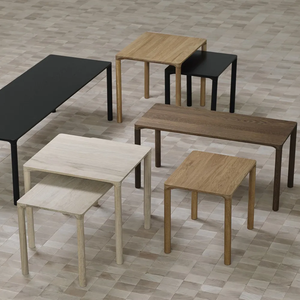 Piloti 6705 side table, Smoked oak-height 41 cm Fredericia Furniture