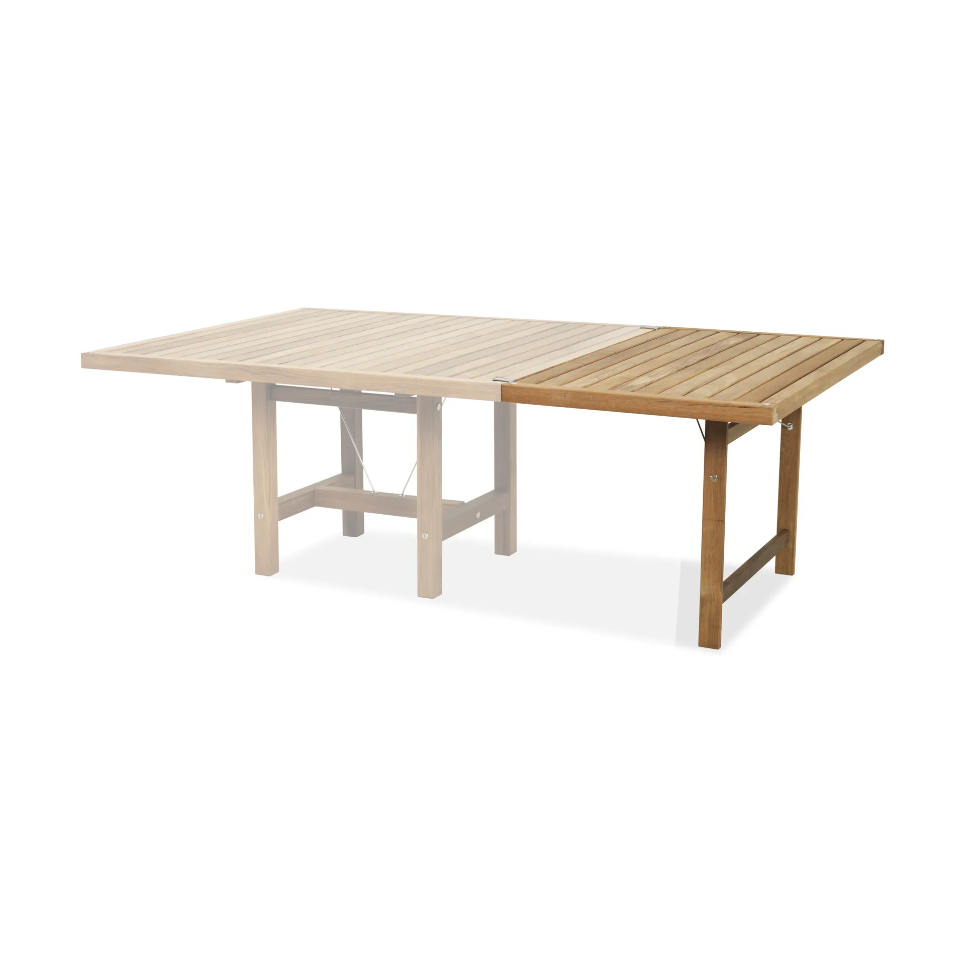 68 extension leaf with legs, Teak, H: 68 cm Fri Form