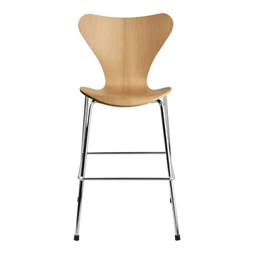 3177 Series 7 Junior chair chrome - Lacquered oak veneer - Fritz Hansen