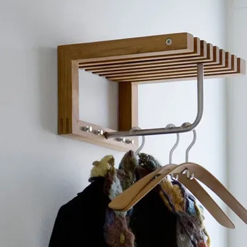 Cutter Mini Wardrobe coat rack with shelf - Teak - Fritz Hansen