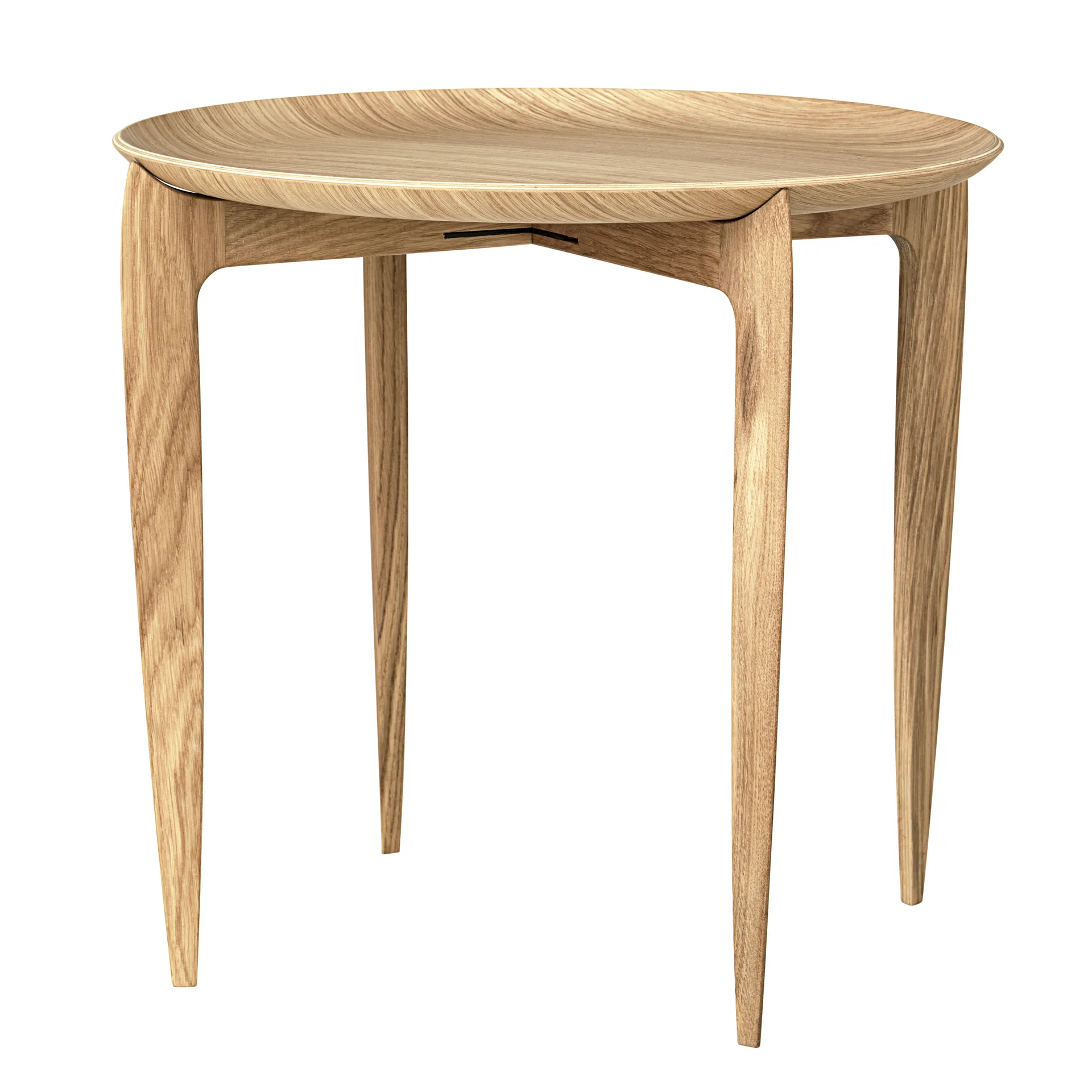 Foldable Tray Table Ø 45 cm, Oak Fritz Hansen