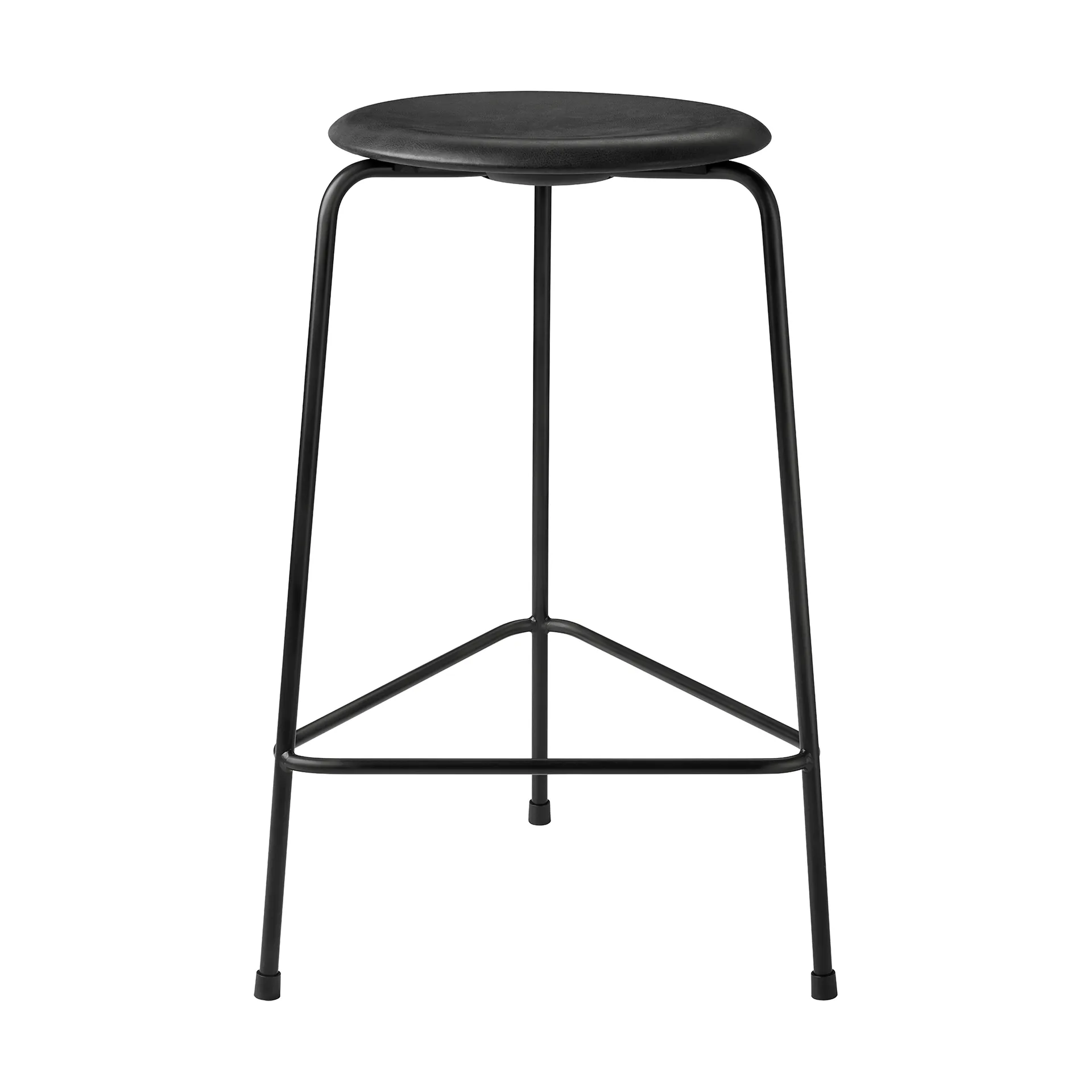 High Dot counter stool 3 legs, Essential black-matt black Fritz Hansen