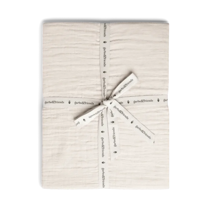 Eggshell Muslin fitted sheet - 160x200x30 cm - Garbo&Friends