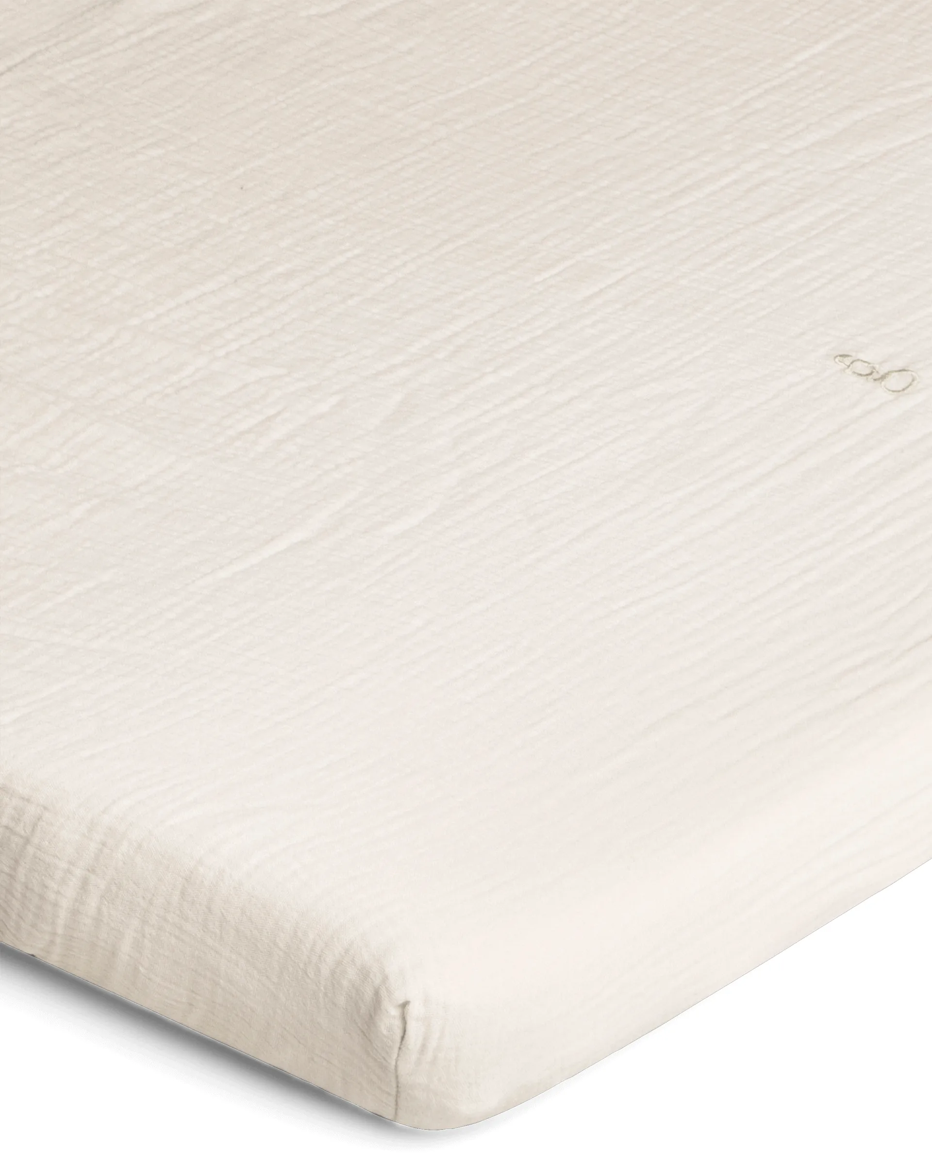 Eggshell Muslin fitted sheet, 160x200x30 cm Garbo&Friends