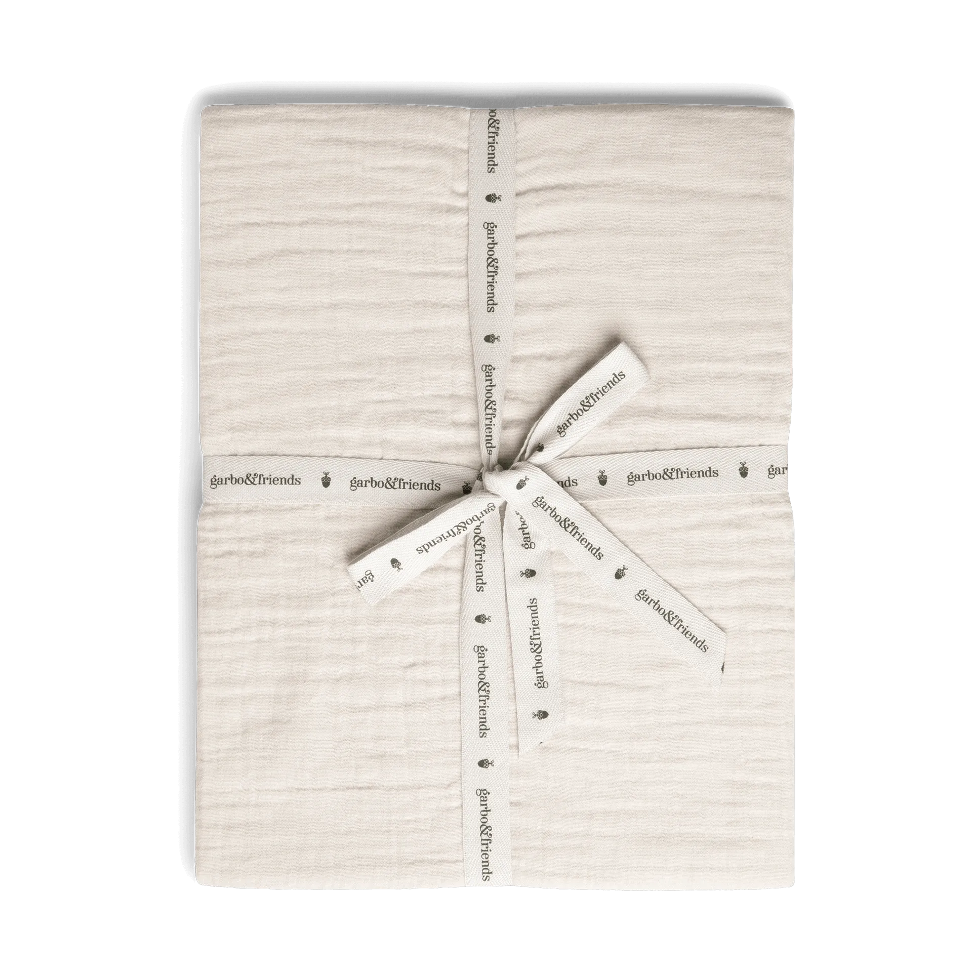 Eggshell Muslin fitted sheet, 60x120x20 cm Garbo&Friends
