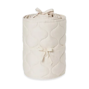 Eggshell Satin quilted crib bumper - 30x360 cm - Garbo&Friends