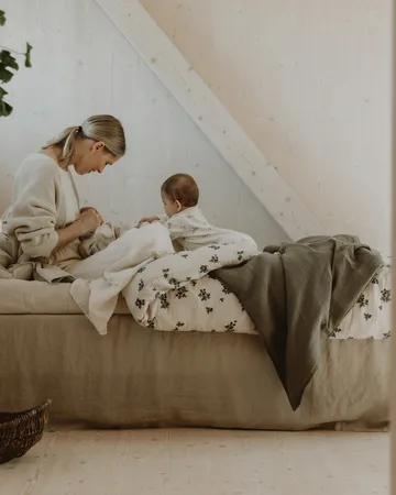 Geranium Muslin padded blanket - 100x140 cm - Garbo&Friends