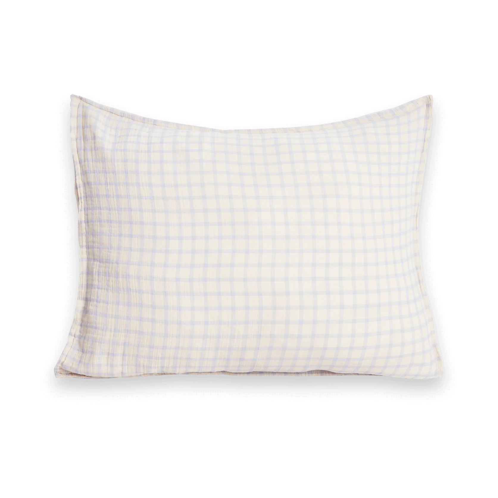 Gingham Sky Blue Muslin pillowcase, 50x75 cm Garbo&Friends