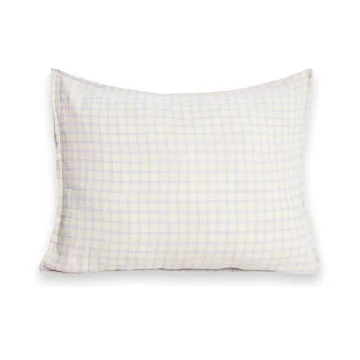 Gingham Sky Blue Muslin pillowcase - 50x75 cm - Garbo&Friends