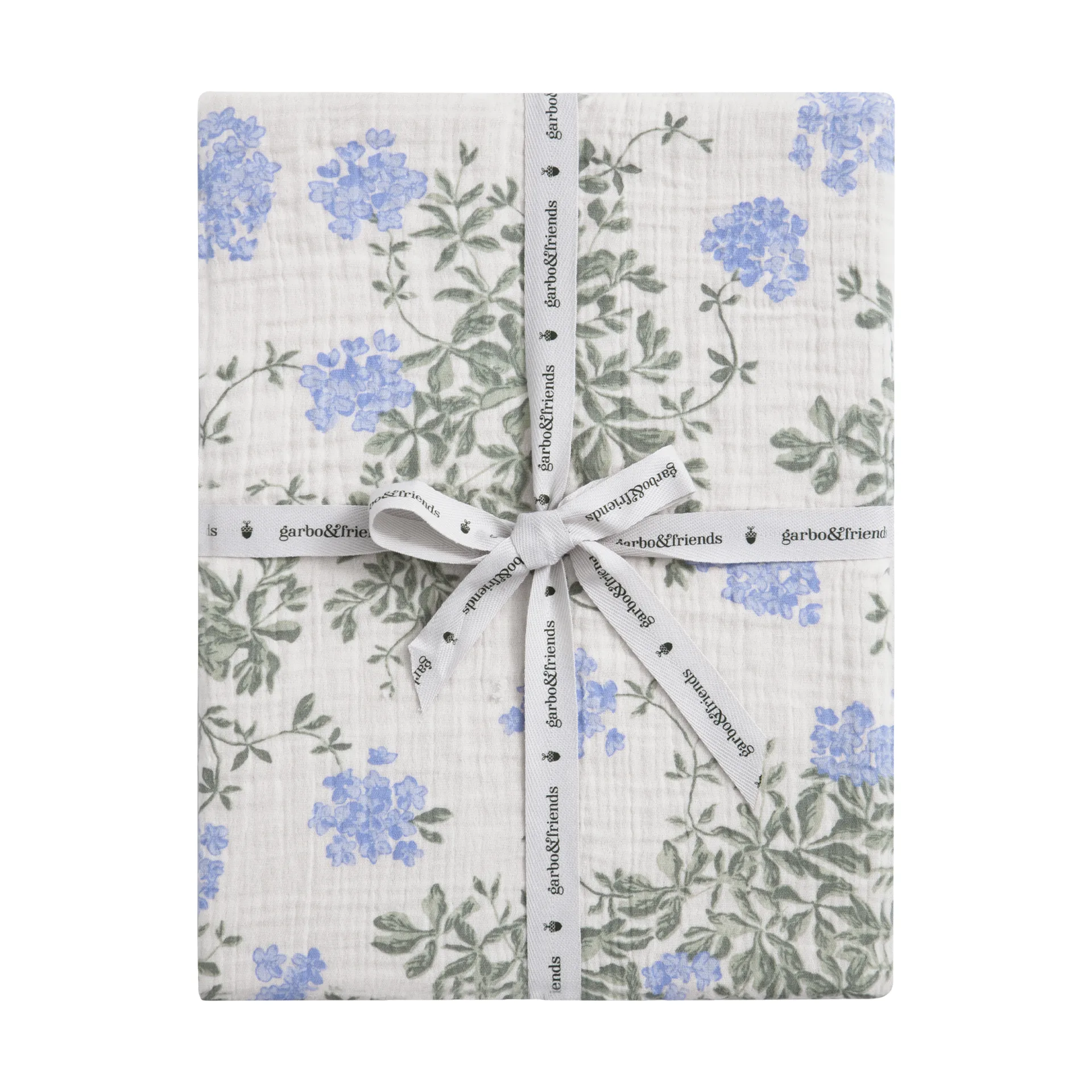 Plumbago Muslin fitted sheet, 160x200x30 cm Garbo&Friends