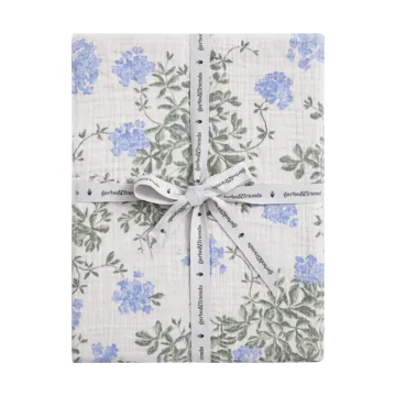 Plumbago Muslin fitted sheet - 180x200x30 cm - Garbo&Friends