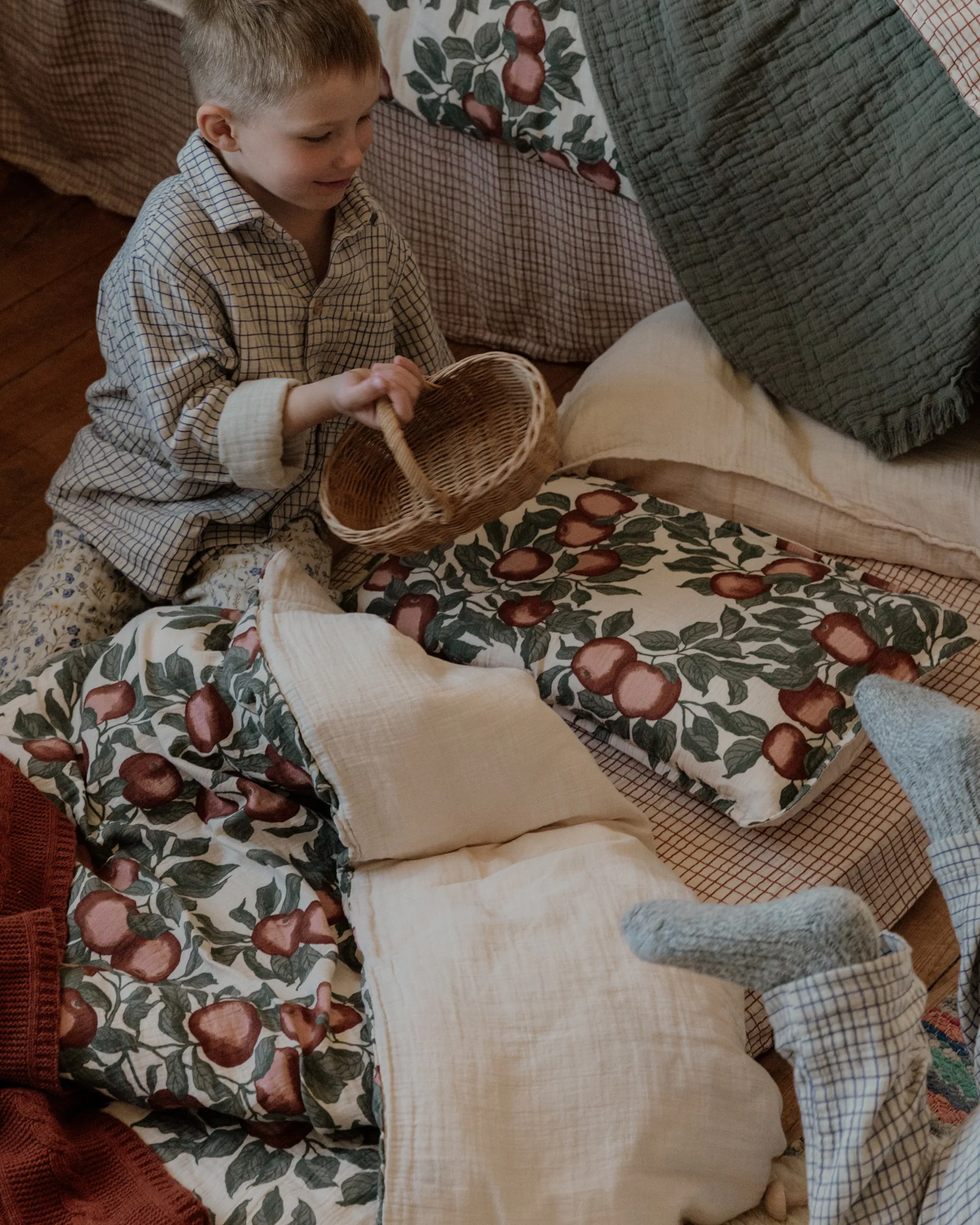 Pomme Muslin bed set junior, 100x140 cm/40x45 cm Garbo&Friends
