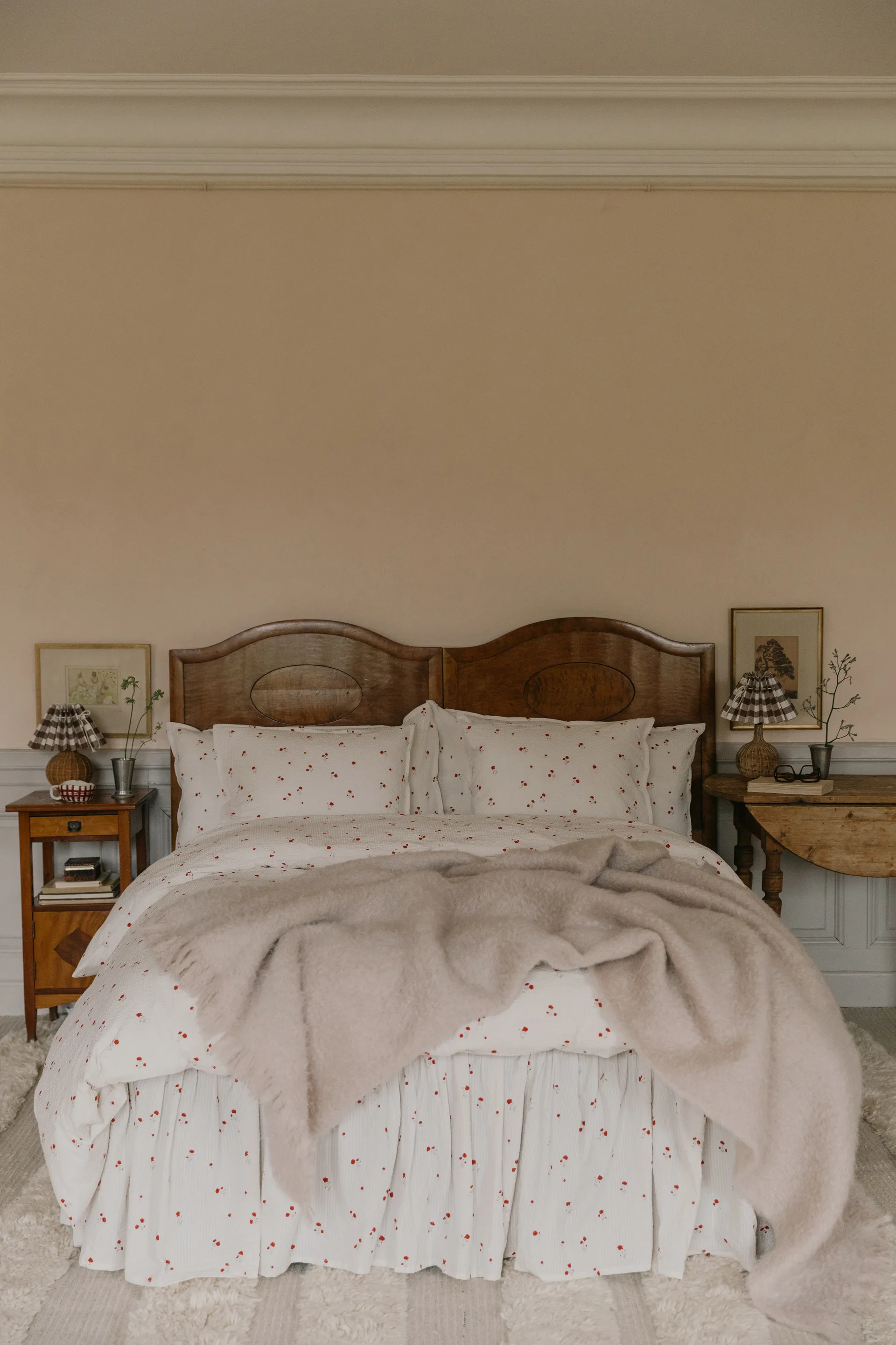 Poppy Seersucker bed skirt, 120x200x45 cm Garbo&Friends