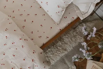 Poppy Seersucker fitted sheet - 180x200x30 cm - Garbo&Friends