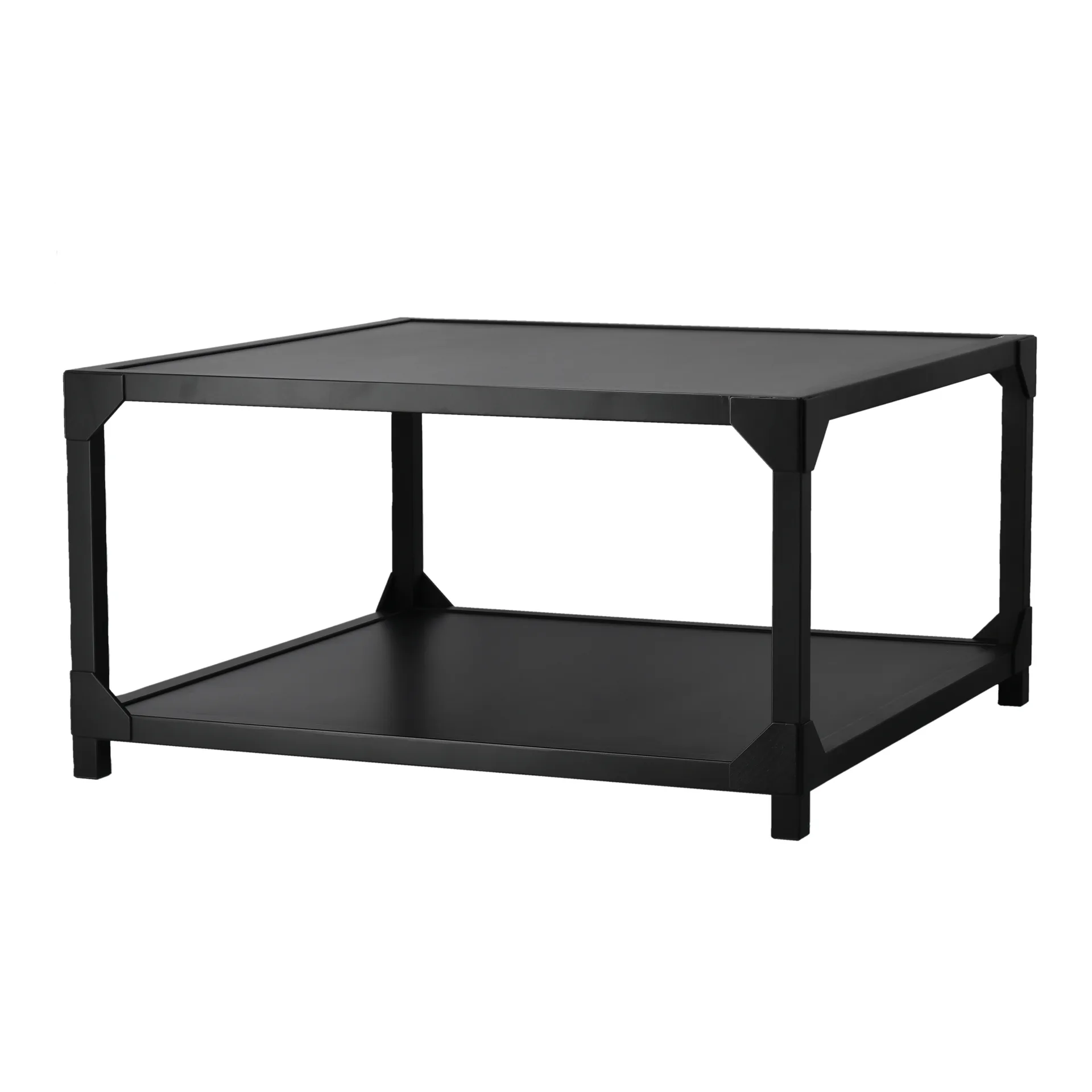Bleck coffee table 75x75 cm veneer, Beech-black stain Gärsnäs