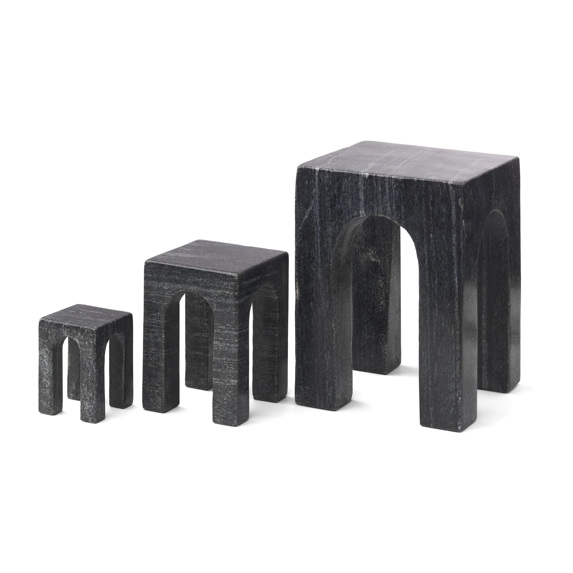 Arkis book end 3 pieces, Black Gejst