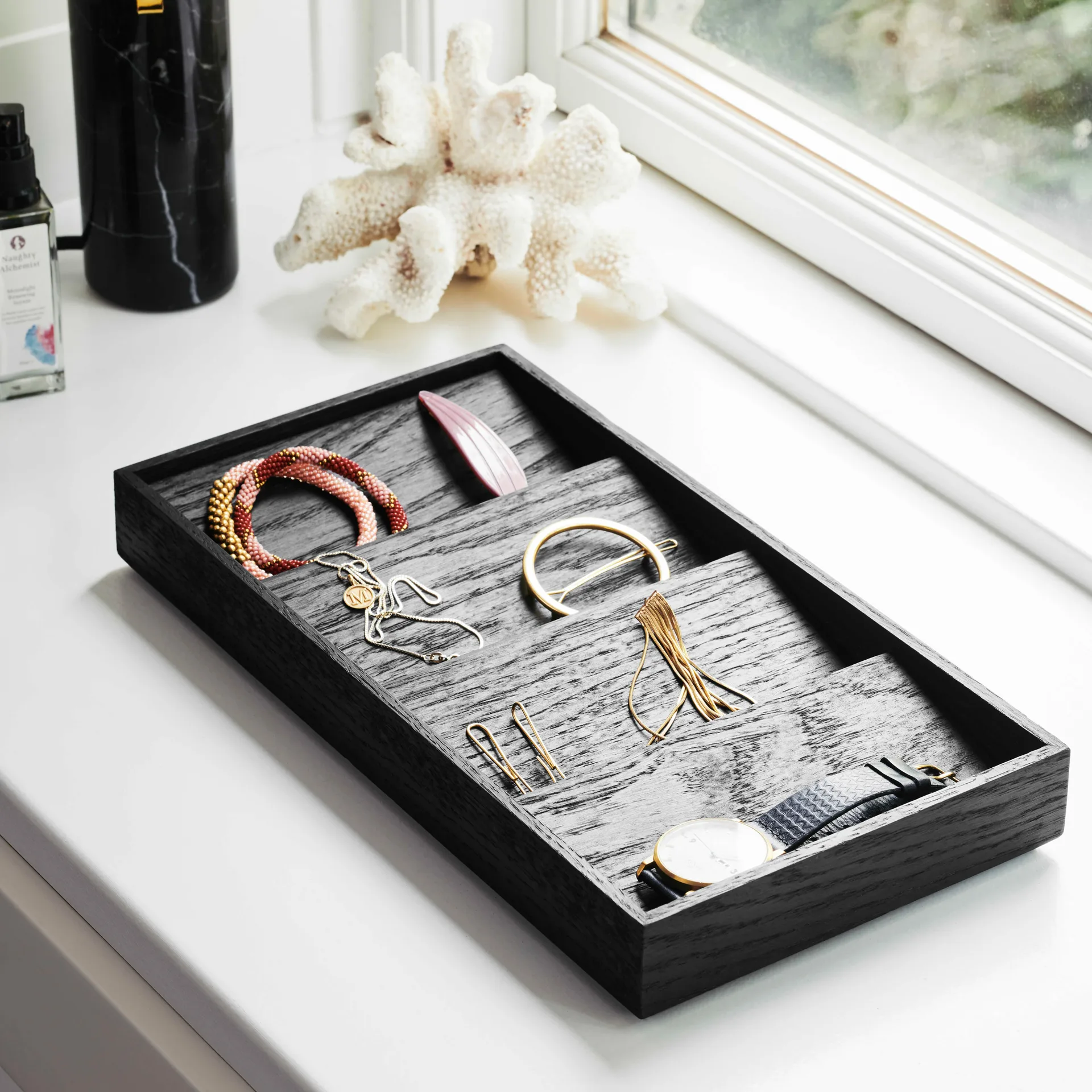 Duune organizer 4 storage tray, Black Gejst