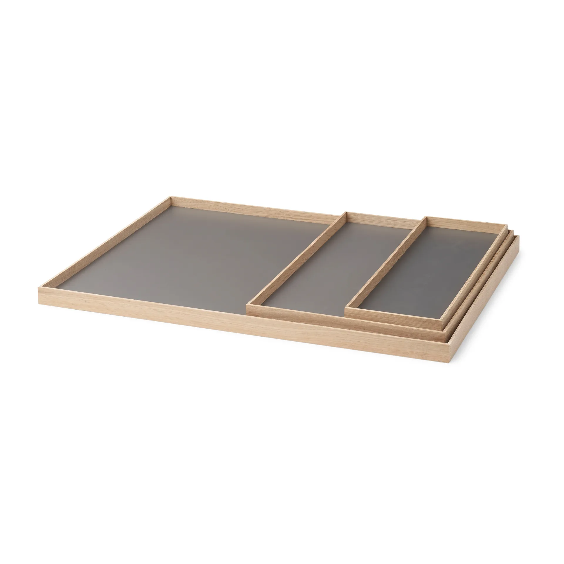 Frame tray large 35.5x50.6 cm, Oak-light grey Gejst