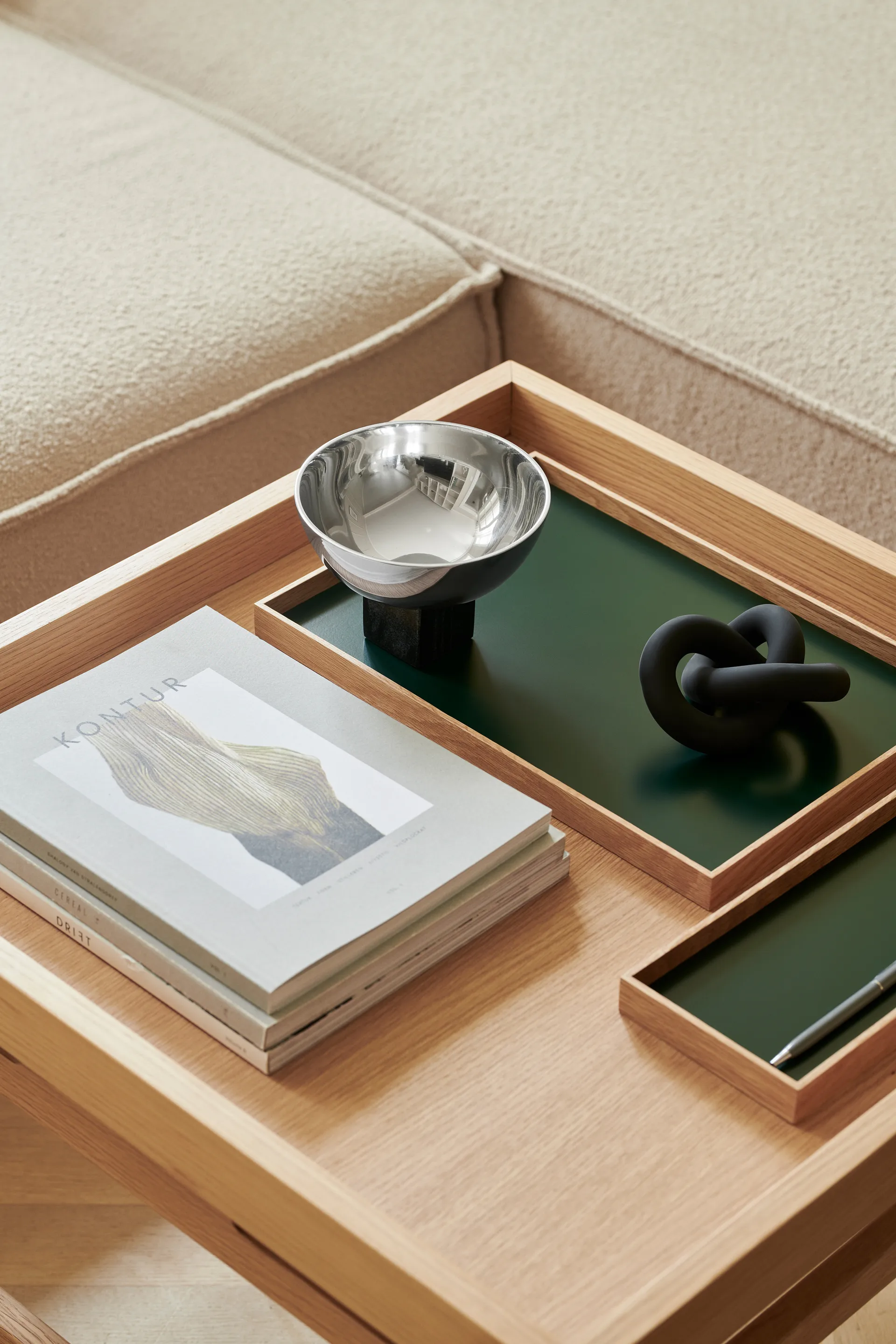 Frame tray medium 23x34 cm, Oak-green Gejst