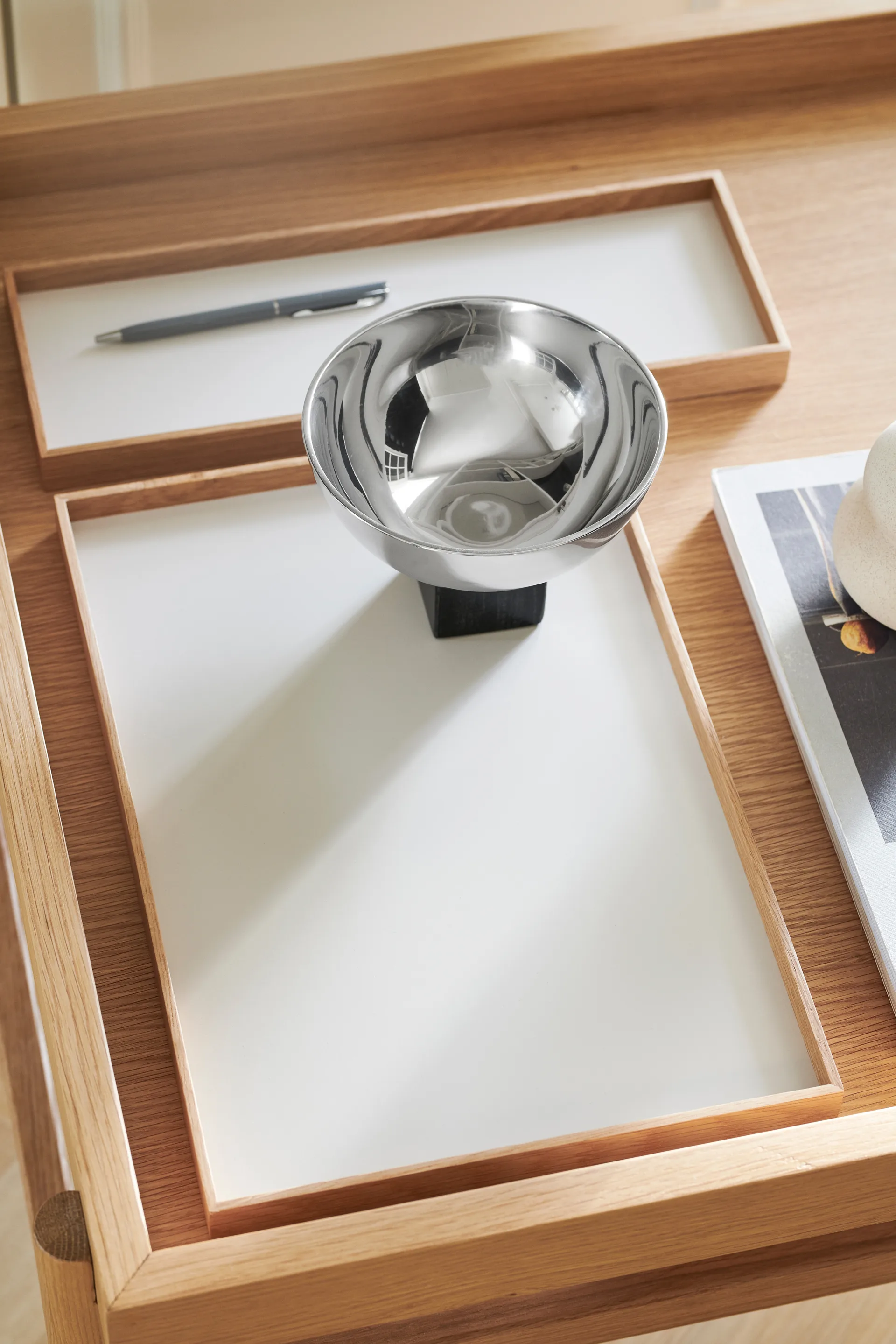 Frame tray small 11x32.4 cm, Oak-beige Gejst