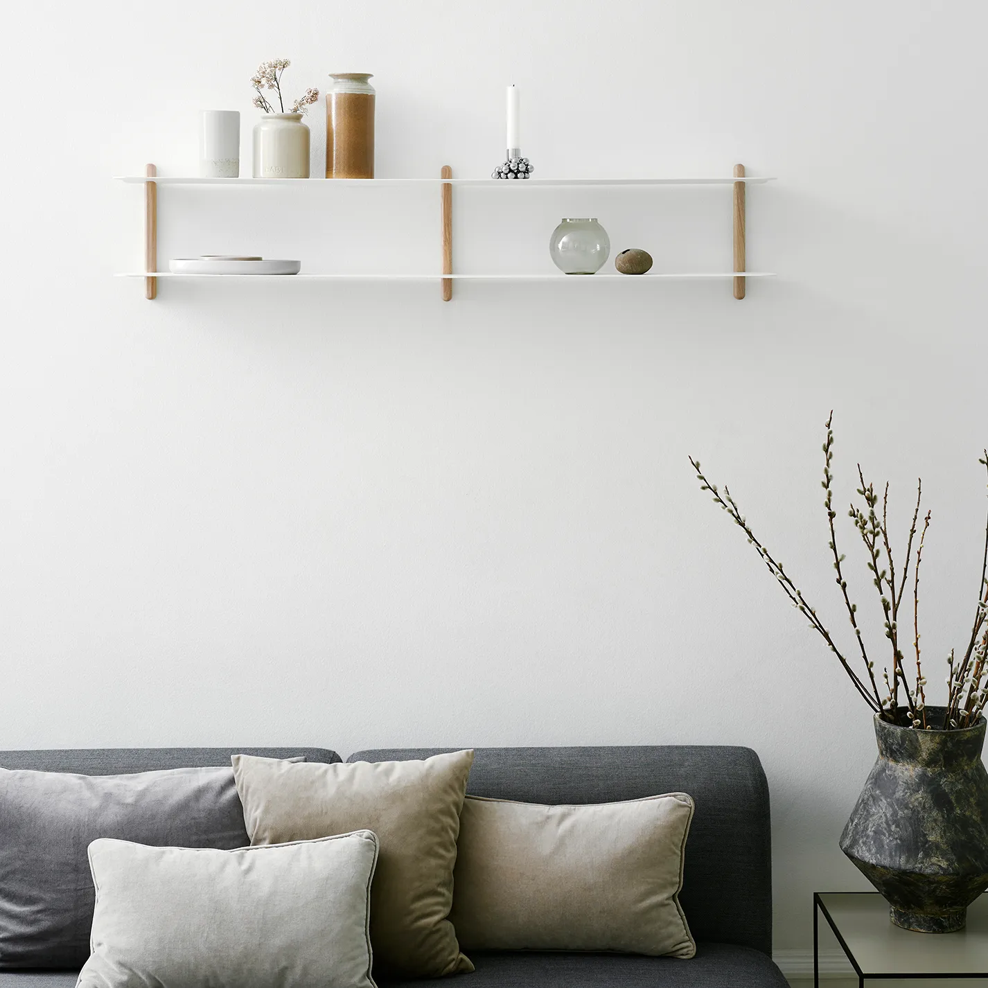 Nivo shelf C, Light oak-white Gejst
