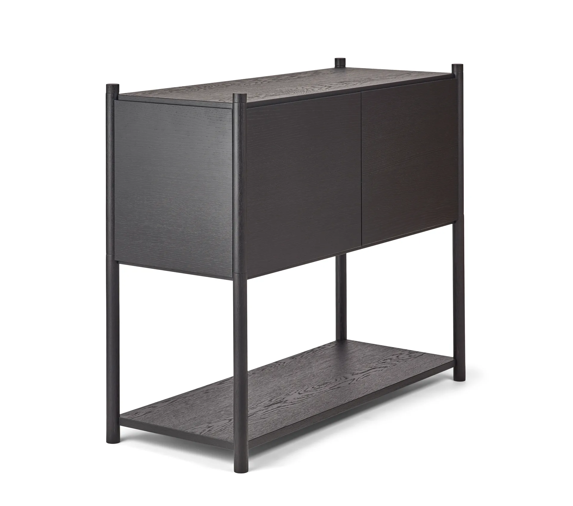 Sceene bookcase C, Black oiled oak Gejst