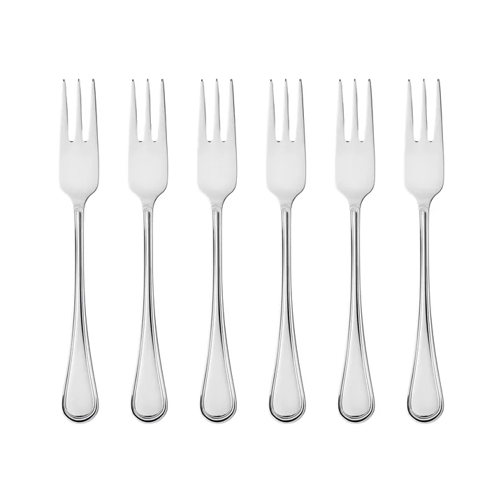 Oxford cake fork 6-pack - Stainless steel - Gense