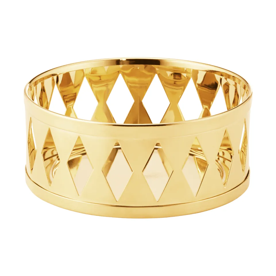 2026 candle holder block candle, Gold Georg Jensen