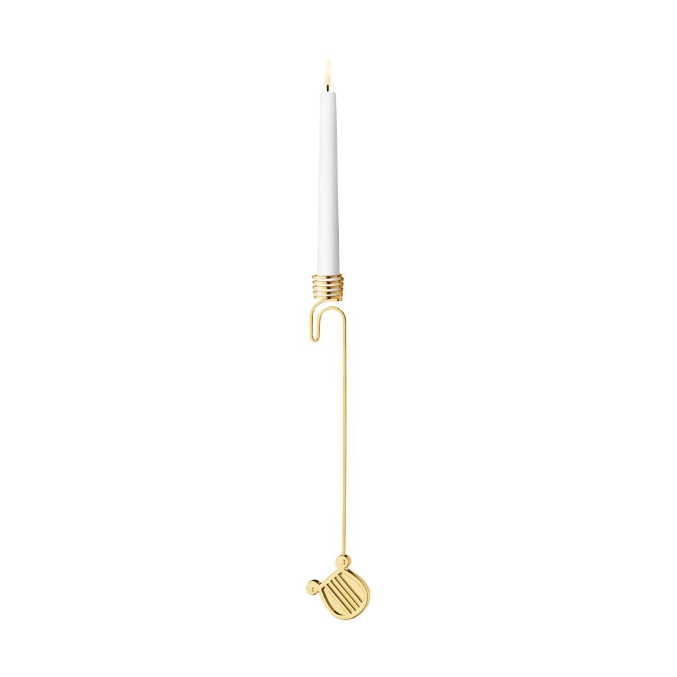 2026 candleholder, Harpa, gold Georg Jensen