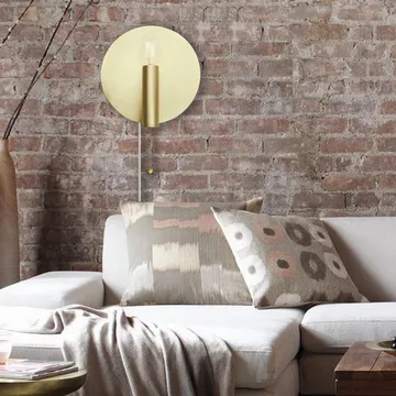 Art Deco wall lamp - brushed brass - Globen Lighting