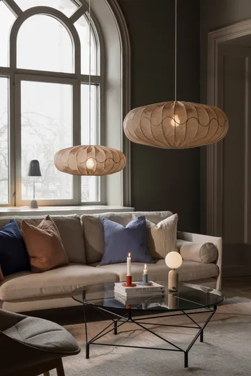 Bladverk lampshade Ø50 cm - Beige - Globen Lighting