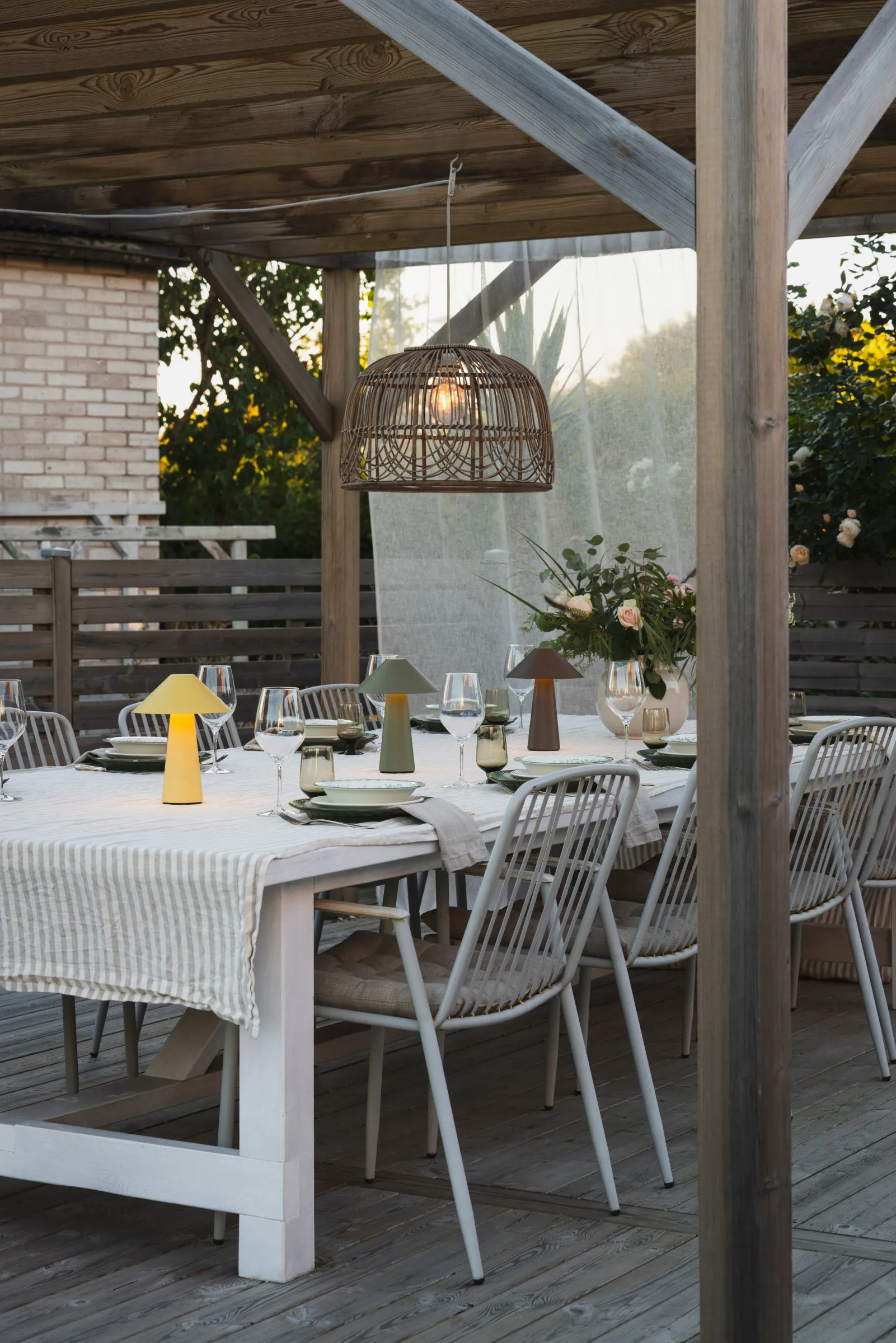 Cannes portable table lamp, Oat yellow Globen Lighting