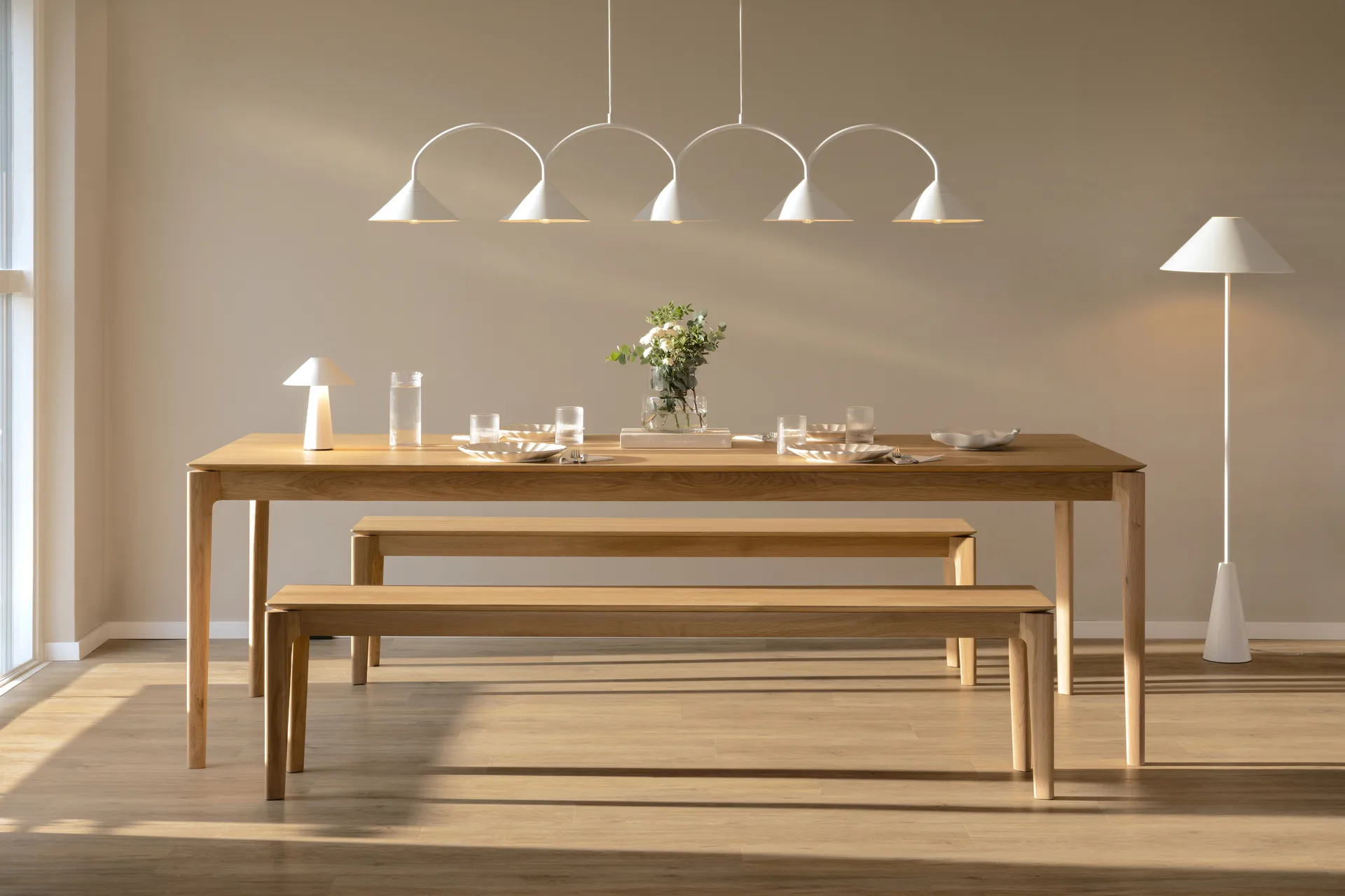 Curve pendant lamp 5, White Globen Lighting