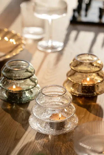 Gran 12 tealight holders - Clear - Globen Lighting