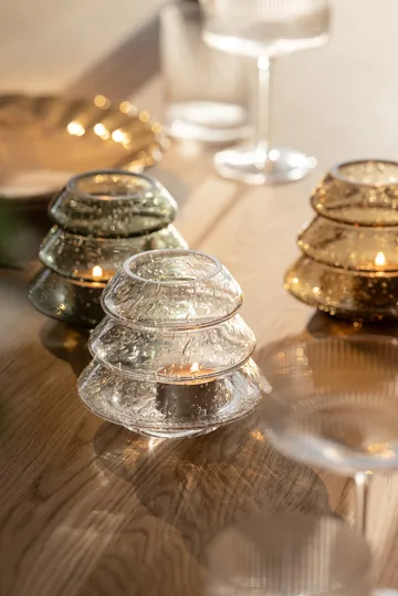 Gran 12 tealight holders - Clear - Globen Lighting
