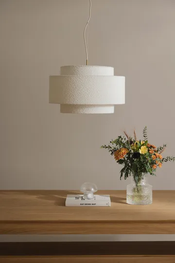 Noah pendant Ø50 cm - Bouclé white - Globen Lighting