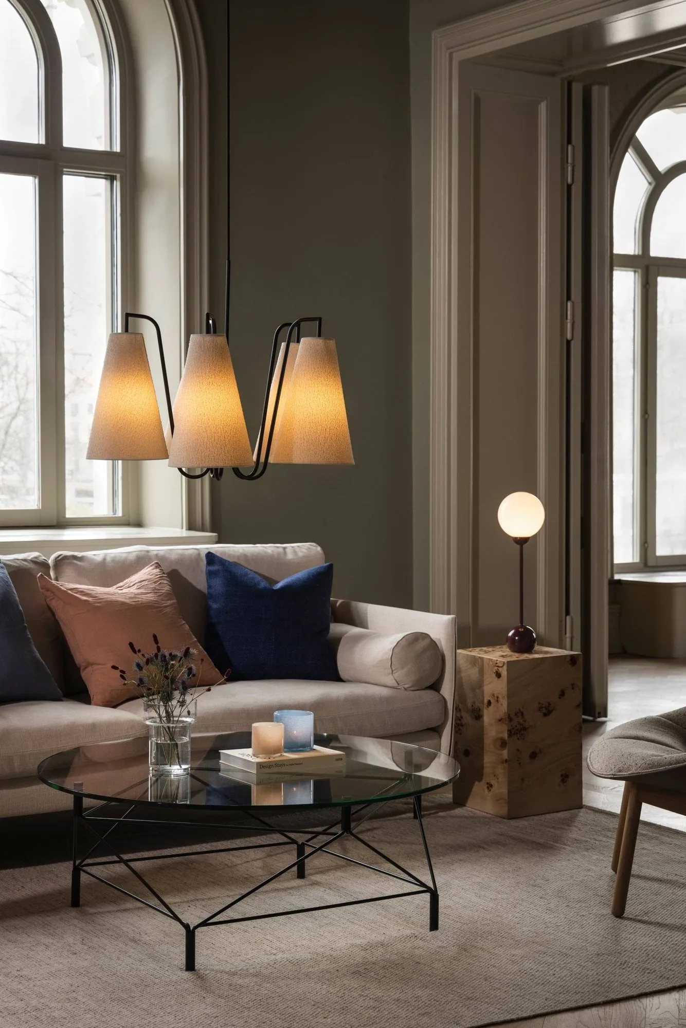 Ripley table lamp, Burgundy (red), 52 cm Globen Lighting