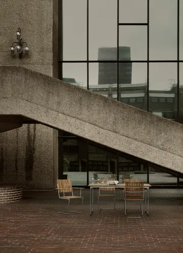 Bovik armchair - Teak-hot-dip galvanized frame - Grythyttan Stålmöbler