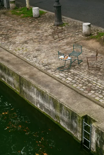 High Tech chair - Blue green - Grythyttan Stålmöbler