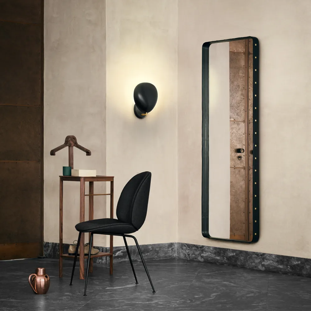 Adnet rectangular mirror, Black, medium GUBI